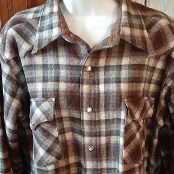 Mens Pendeleton Pure Virgin Wool Western Shirt Lg. - Picture 2 of 4